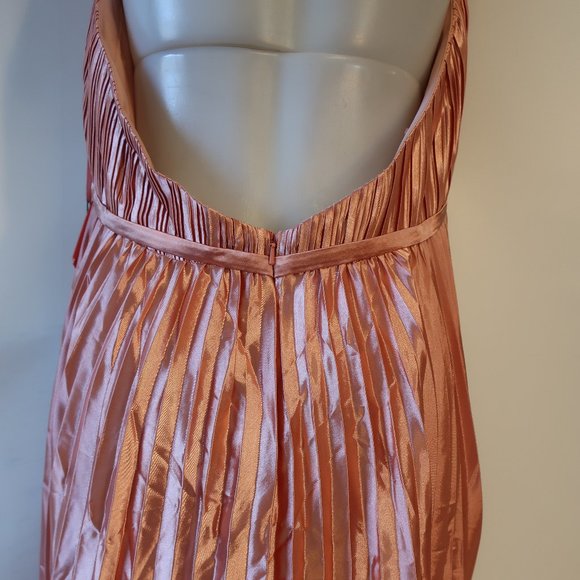 NWT Womens Ieena Mac Duggal Pink Strappy Pleated Plus Size Gown Dress 20 - Picture 11 of 15